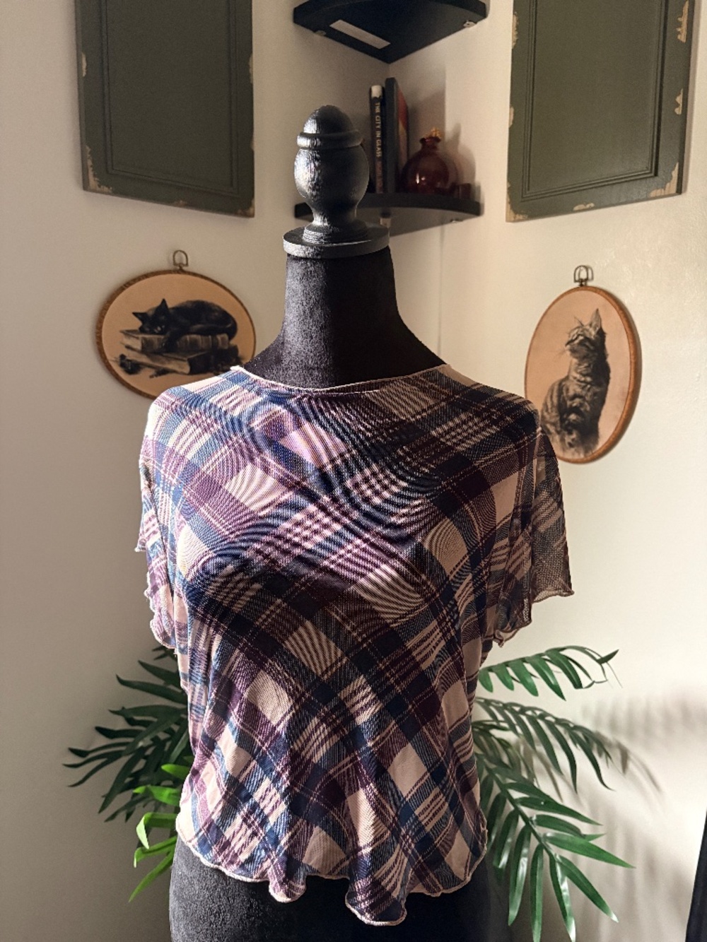Plaid Patterned Top